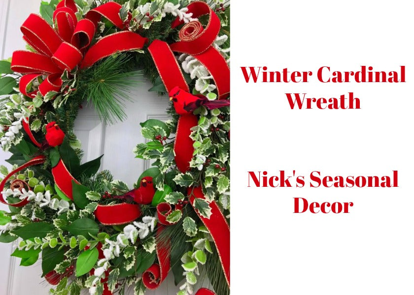 Cardinal Wreath by Nick's Seasonal Decor — Trendy Tree