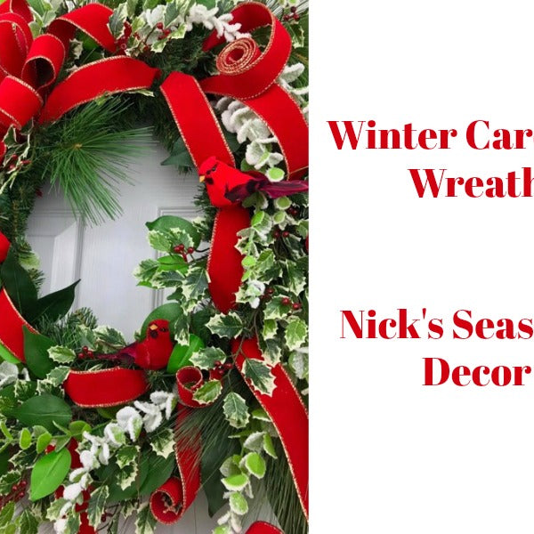 Cardinal Wreath by Nick's Seasonal Decor