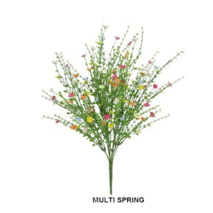 21" Multi-Color Spring Plastic Flowering Bush 82394-MultiSpri